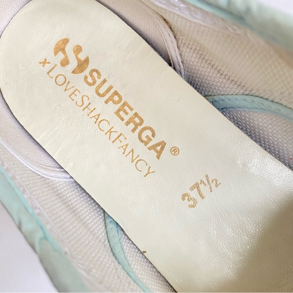SUPERGA LOVESHACKFANCY 2750 blue yellow white floral print lace up sneaker shoe - Picture 10 of 11